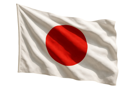 Japan flag isolated on transparent background