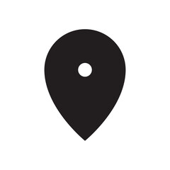 Minimal Outline Black Location Map Pointer Pin Icon Simple Navigation Symbol Design