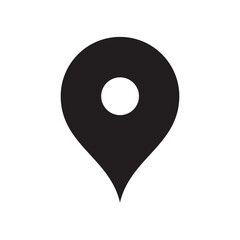 Minimal Outline Black Location Map Pointer Pin Icon Simple Navigation Symbol Design