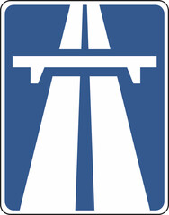 Collection of warning, mandatory, prohibition and information traffic signs. European traffic signs collection. Vector illustration. Vector illustration of a street road sign indicating a parking.