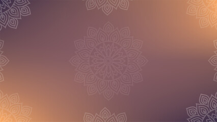 Round mandala on colorfull gradient background. Translucent mesh pattern in the form of a mandala. Mandala with floral patterns. Pastel Yoga template. Gradient background with round mandala