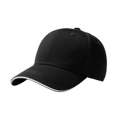 Fototapeta premium Black Cap With White Trim for Outdoor Activities and Casual Wear