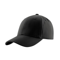 Black Baseball Cap Displayed on a Plain Background Showcasing Simple Style and Versatility in Fashion