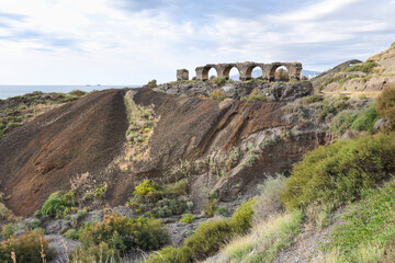 Foundry ruins in the coast of Villaricos town, Almeria, Spain