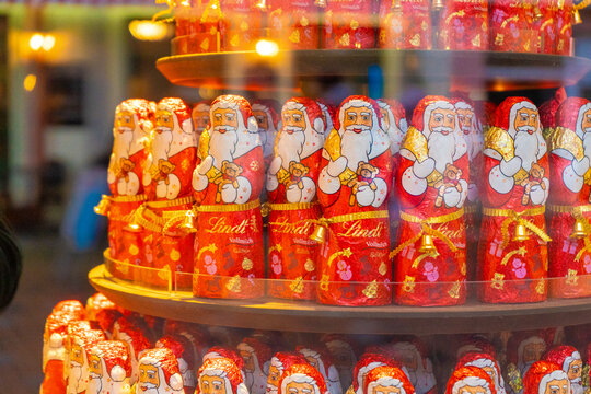 Chocolate Santa Claus Lindt. Potsdam, Germany - October 26, 2025