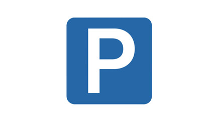 Universal Parking Sign | Blue Square with White 'P' Icon | Designated Vehicle Area
