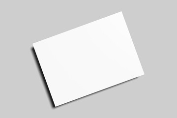 A4 Landscape Flyer Blank Mockup