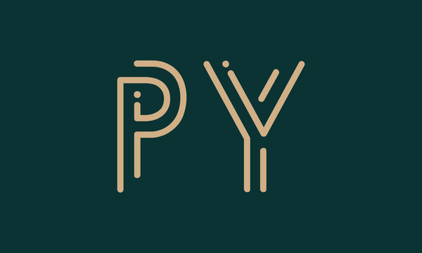 PY P py initial logo | initial based abstract modern minimal creative logo, vector template image. luxury logotype logo, real estate homie logo. typography logo. initials logo