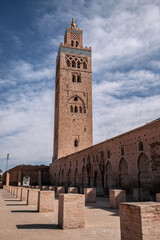 Fototapeta premium Mosque in daytime. Marrakesh, Morocco.