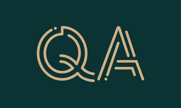 QA Q qa initial logo | initial based abstract modern minimal creative logo, vector template image. luxury logotype logo, real estate homie logo. typography logo. initials logo