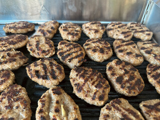 meatballs on the bbq, Grilled beef on the barbecue, Barbeque