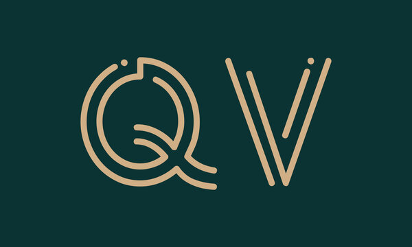 QV Q qv initial logo | initial based abstract modern minimal creative logo, vector template image. luxury logotype logo, real estate homie logo. typography logo. initials logo