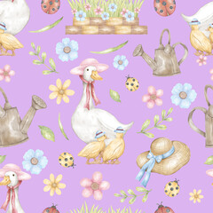 Goose Seamless Pattern