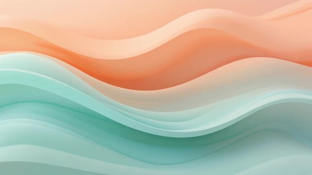 Pastel wave background mint peach