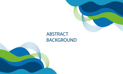 Abstract Wavy Background with Green and Blue Colors.