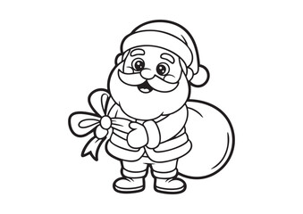 Obraz premium santa claus with a gift