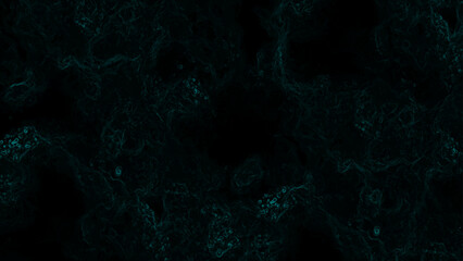 Dark Abstract Cosmic Texture Background — Deep Black and Teal Tones Blend in a Subtle Nebula-Like Pattern with Swirling Energy. Mysterious Digital Artwork Evokes Space, Depth.