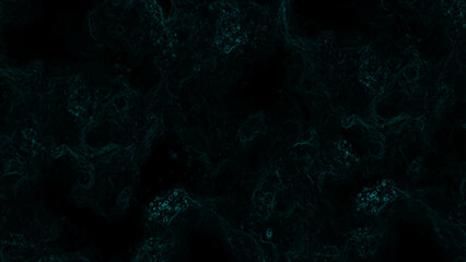 Dark Abstract Cosmic Texture Background — Deep Black and Teal Tones Blend in a Subtle Nebula-Like Pattern with Swirling Energy. Mysterious Digital Artwork Evokes Space, Depth.