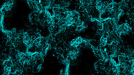 Dark Abstract Cosmic Texture Background — Deep Black and Teal Tones Blend in a Subtle Nebula-Like Pattern with Swirling Energy. Mysterious Digital Artwork Evokes Space, Depth.