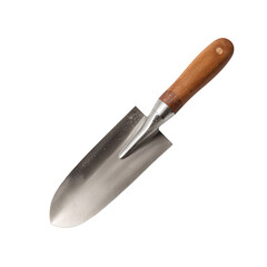 Fototapeta premium Quality Gardening Trowel With a Wooden Handle for Planting and Cultivating Soil