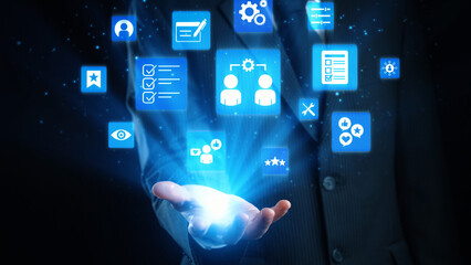 Personalization icons showing customization, user profile and experience design for personal...