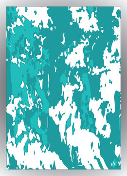 Abstract teal and white textured background with organic shapes