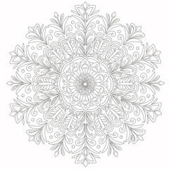Mandala Coloring Page Clean Line Art
