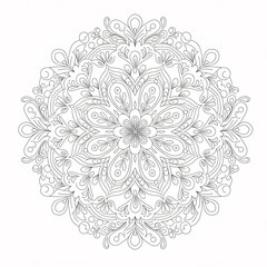 Mandala Coloring Page Clean Line Art