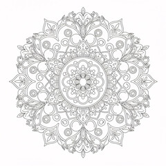 Mandala Coloring Page Clean Line Art