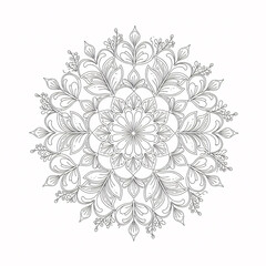 Mandala Coloring Page Clean Line Art