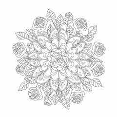 Mandala Coloring Page Clean Line Art