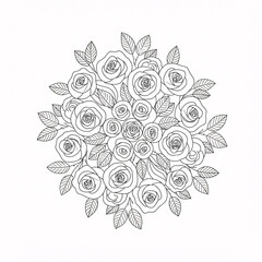 Mandala Coloring Page Clean Line Art