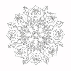 Mandala Coloring Page Clean Line Art