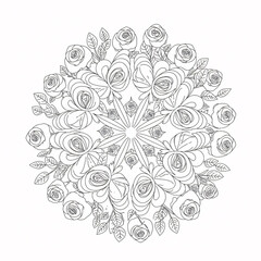 Mandala Coloring Page Clean Line Art