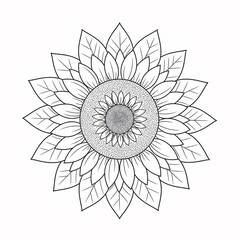Mandala Coloring Page Clean Line Art