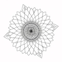 Mandala Coloring Page Clean Line Art