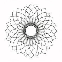 Mandala Coloring Page Clean Line Art