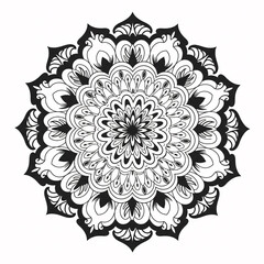 Mandala Coloring Page Clean Line Art
