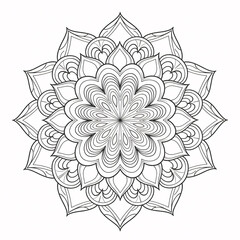 Mandala Coloring Page Clean Line Art