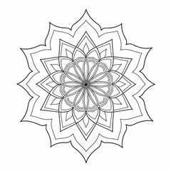 Mandala Coloring Page Clean Line Art