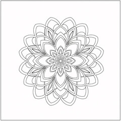 Mandala Coloring Page Clean Line Art