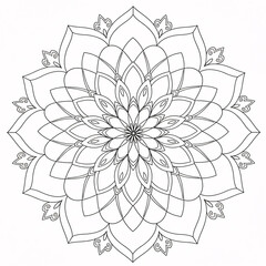 Mandala Coloring Page Clean Line Art