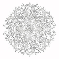 Mandala Coloring Page Clean Line Art