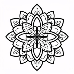 Mandala Coloring Page Clean Line Art