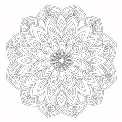 Mandala Coloring Page Clean Line Art