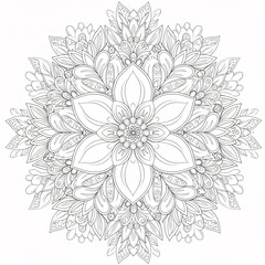 Mandala Coloring Page Clean Line Art