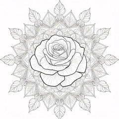 Mandala Coloring Page Clean Line Art