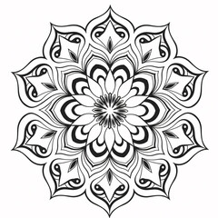 Mandala Coloring Page Clean Line Art