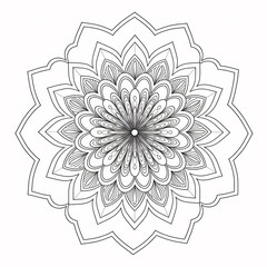 Mandala Coloring Page Clean Line Art