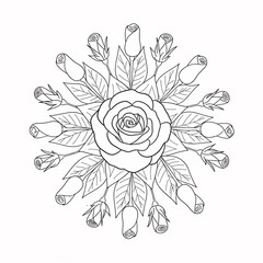 Mandala Coloring Page Clean Line Art
